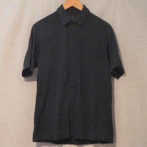 Tomas Maier Uniqlo Black Button Up Collared Shirt Men’s Medium